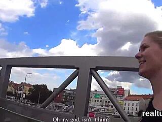 Hey, this hot Czech girl gets tempted in the mall with striptease and hardcore POV cock action