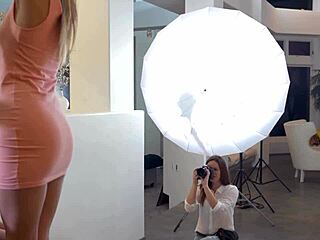 Beautiful milf in heels enjoys lesbian threesome with strapon