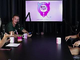 Wow! Val Mineirinha On Bora Cast With Bruna Carlos In Sheer Red!