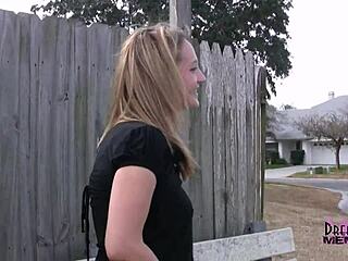 Daring public flashing with big tit hottie brunette tits nipples solo pussy boobs outdoor amateurs