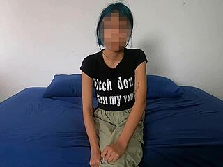 i bathe hermosa flaquita maria's face with cum after fucking