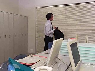 Yui Watanabe Sucks for Stress Relief in Creampie Scene