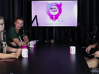 Wow! Val Mineirinha On Bora Cast With Bruna Carlos In Sheer Red!