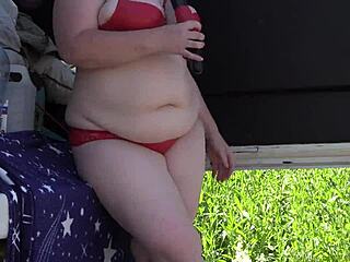 mature lesbians with big asses behind the scenes outdoors, voyeur hidden camera watches in public park chubby milfs in sexy lingerie amateur fetish pawg