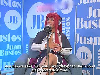 Evybubbles Cosplay Achieves Multiple Orgasms Riding Sybian on Juan Bustos Podcast