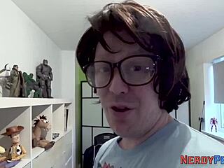 The big tit british slut swallows the nerd's cock for the first time in high definition