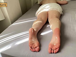 Does the horny stepmom want more after her massage?