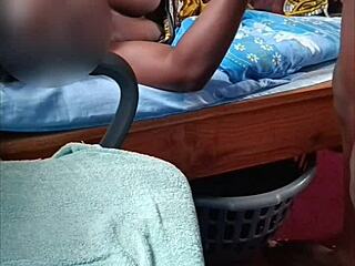 i watch this african couple's huge cumshot on sheer fabric