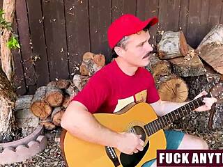 During their camping trip, three boys took turns freeusing the hot chick in various positions like missionary and cowgirl.