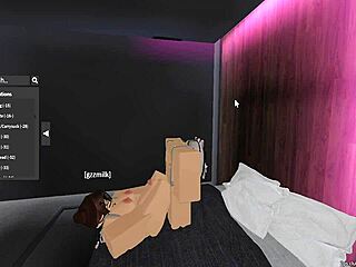 My girlfriend's footjob feels so amazing in Roblox