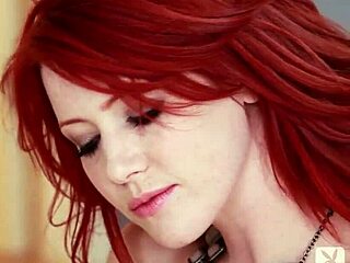 elle alexandra rips clothes in solo striptease for playboy