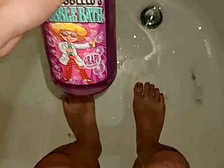 Hey, check out this rando nude bathing with feet fetish POV