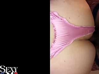 French slut in satin panties deepthroats and takes ass to mouth.