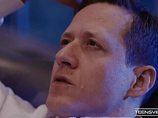 In this scene, petite teens get built up with hardcore taboo action