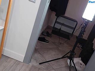 Anabel Gets Fucked by Max and Gets Cum on Tan Pantyhose Feet