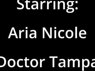 Perv Doctor Fingers Aria Nicole's Hairy Ass Backstage