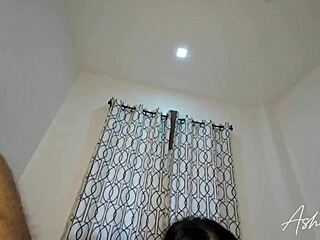 Asian With Brown Eyes Hopes For Cum Load On Eyeglasses In Interracial Scene