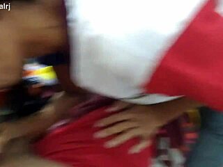 Teacher gives blowjob in fishnets