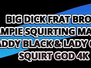 pretty submissive lady dives into muff for deepthroat and squirting