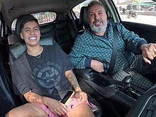 Beautiful latina experiences first time anal and pussy licking in wet juicy pov assfucking on street