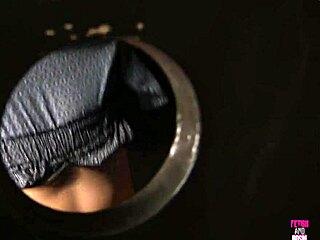 Adrianna's Beautiful Brunette Deepthroat And Handjob On Big Cock Through Gloryhole Ends In Cum Swallow!