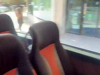 Pervert flashes dick on bus, girl grabs it.