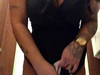 Angel Lima Masturbates Publicly with Plug in Ass at Shop