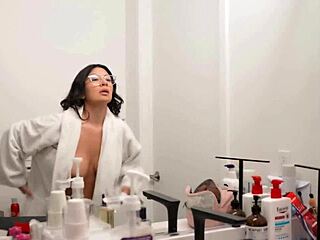 From sad to satisfied: Busty Latina Cami Strellla gives wet pussy therapy.