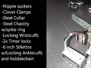 Preparing for sissy selfbondage with monster cock and toys