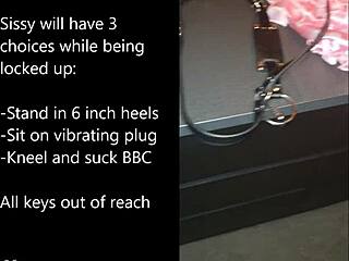 Preparing for sissy selfbondage with monster cock and toys