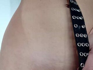 I'm punishing myself a bit with a belt, feeling the sting