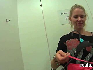 striking czech kitten gets tempted in the mall and fucked in pov