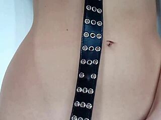 I'm punishing myself a bit with a belt, feeling the sting