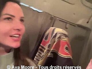 Ava Moore - French Amateur Milf Slut Gives Blowjob To Truck Driver In Cabin Glory Hole Reality