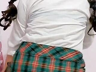 What if innocent Mexican schoolgirl in uniform masturbates to orgasm with anal creampie in public homemade video?