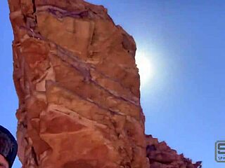 What Contrasts In Brunette With Big Tits Sucking Huge Cock Outdoors Before Doggystyle Fucking And Cumshot In Public?