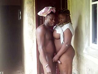 Intense Doggystyle Fuck With Wet Ebony Wife's Big Ass