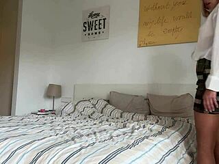 Hey, why does this student teen run from school to fuck a big dildo?