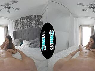 i hooked up with a hot brunette in the dorm for intense pov sex in vr