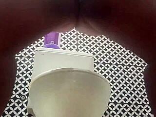 Got So Horny In The Church Bathroom With My Big Natural Tits And Curvy Ass Exposed