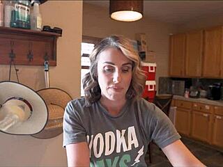 Passionate Cougar Lauryn Mae Seduces Young Guy with Deepthroat Blowjob, Doggystyle Pounding, and Creampie in Steamy Bedroom Encounter.