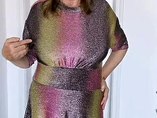 experienced granny delivers quick titty fuck and blowjob ending in cumshot on her huge natural tits