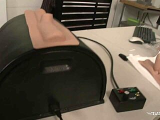 Explosive Busty Brunette Sits On Sybian Long Time Craving Intense Drilling With Cum On Tits!