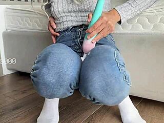 Stepmom Cums Squirting Wild in Tight Wet Leggings from Intense Fingering Orgasm!