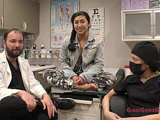 Redhead petite Stacy Shepard spreads shaved pussy and feet in tattoo fetish tickling behind the scenes with toes and ass