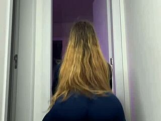 Why squeeze big ass into super tight leggings for solo latina tease?