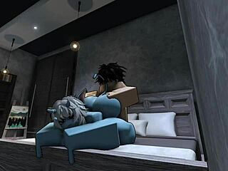 Rough Roblox Sex with Hot Demon Involves Big Cock Riding and Intense Anal Creampie Action