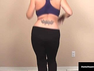 Why does this cock loving cougar get hammered so hard by her hubby after a titty fuck workout?