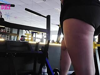 Alternative Tattooed Girl Stretching Her Sexy Body During Intense Gym Workout Session