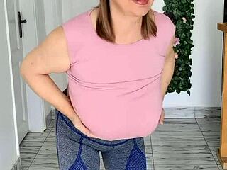 Giant Mature Boobs Swinging Wildly To Music!